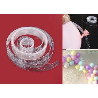 Cuộn dây lỗ nhựa gắn bong bóng thành sợi dài trang trí PA-PKTTB-04