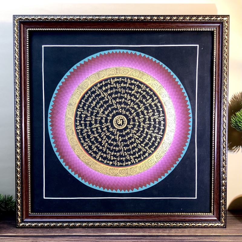 Tranh Mandala Vẽ Tay Nepal Size 30X30 Cm