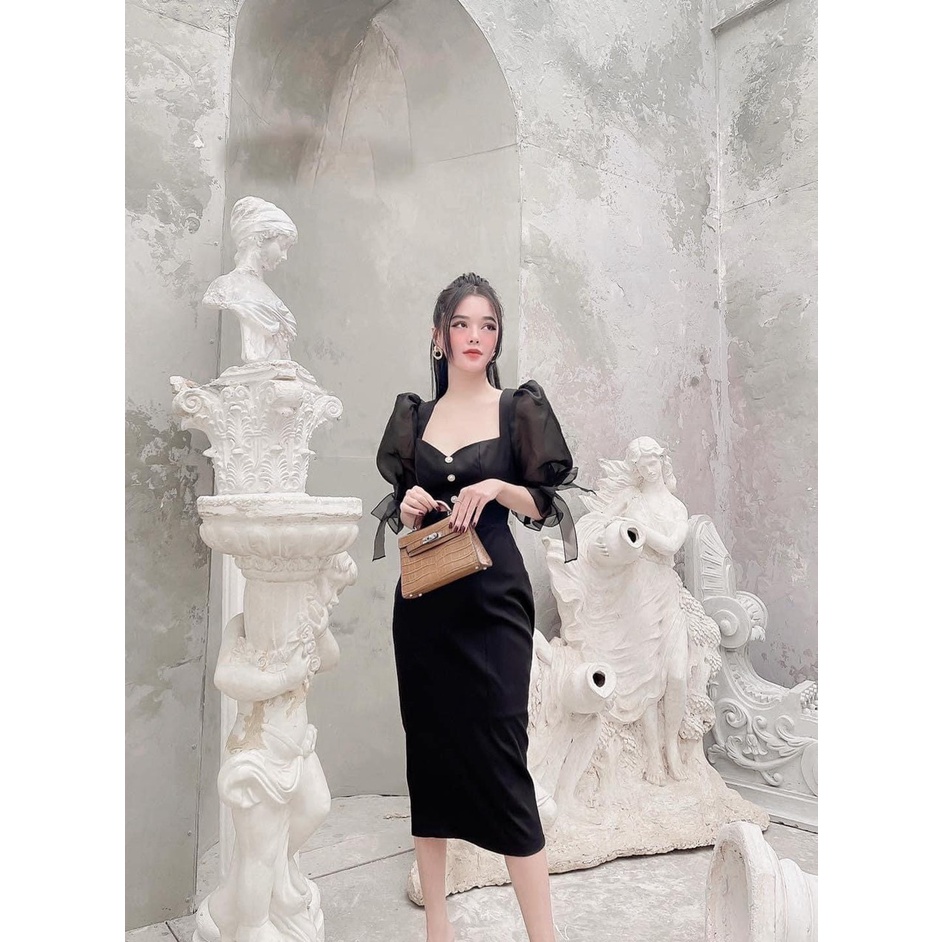 Váy dự tiệc sang trọng đi đám cưới đầm đi biển dạ hội cổ đổ dáng dài siêu xinh mẫu mới NBHshop H03