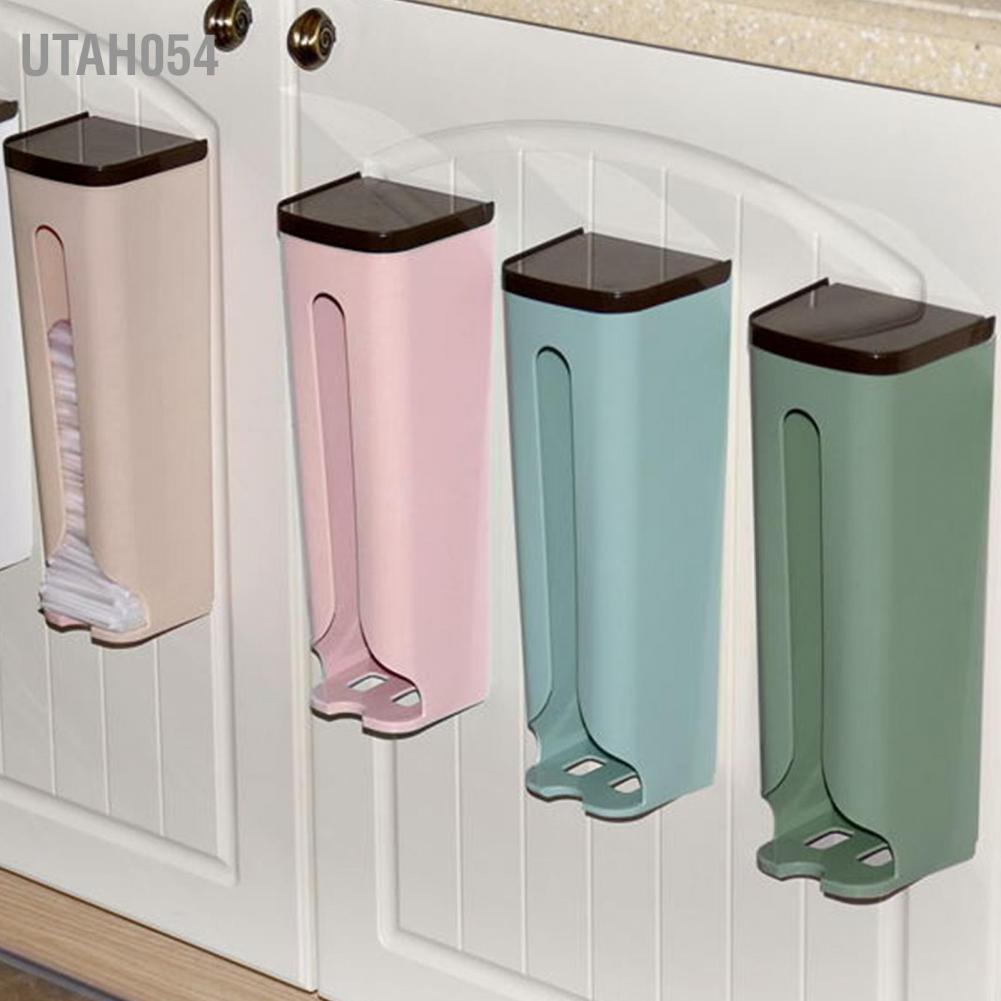 [Hàng Sẵn] Hộp nhựa đựng túi rác treo tường tiện dụng dễ thương【Utah054】