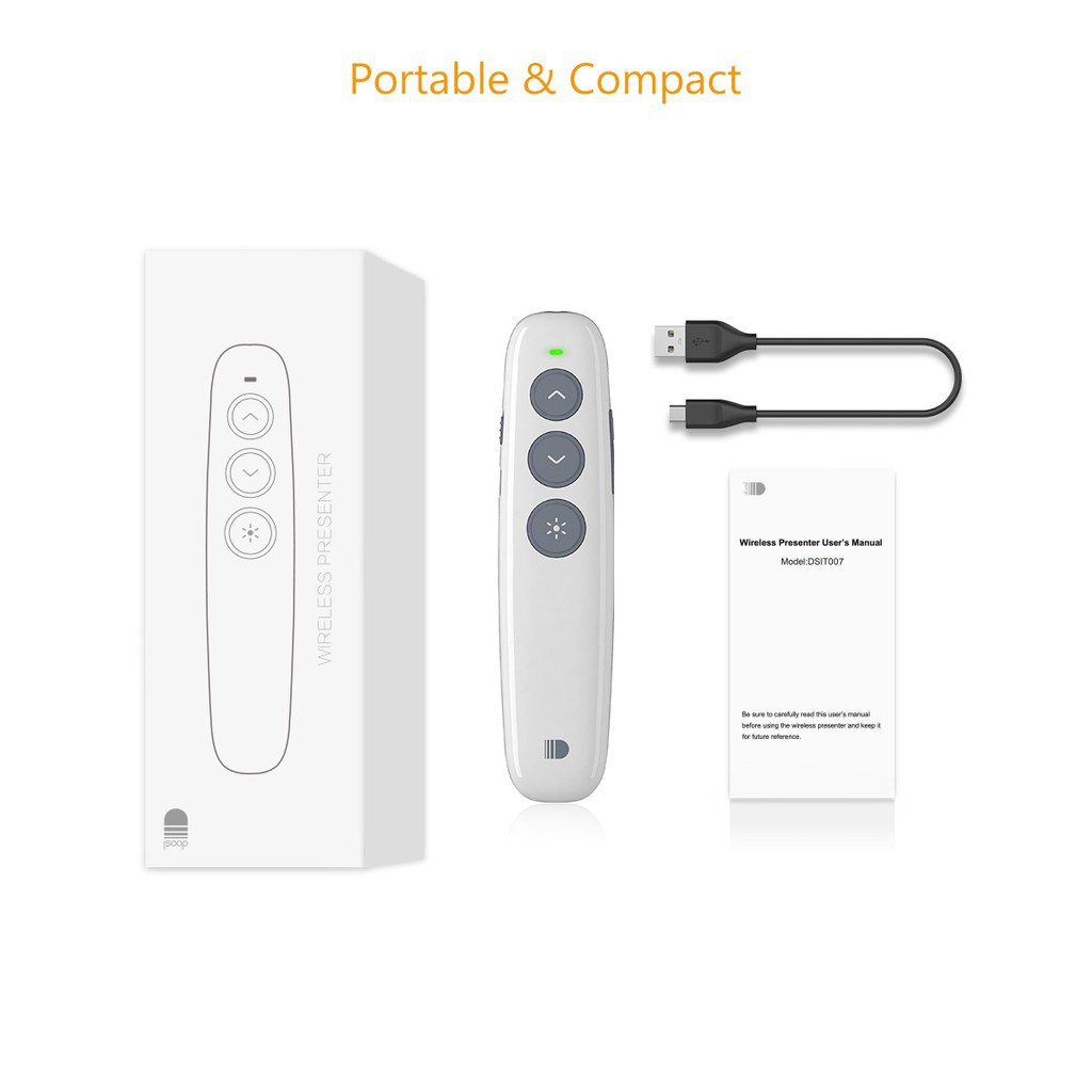 Điều Khiển Trinh Chiếu Powerpoint Doosl Wireless Presenter 2.4G PPT Pointer