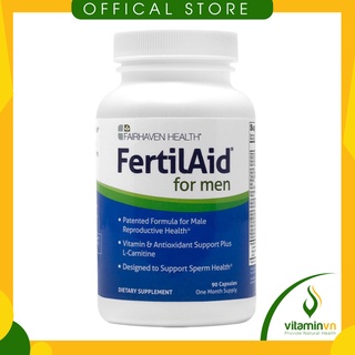 FertilAid for Men, hỗ trợ sinh sản nam giới, tăng khả năng có con, 90viên