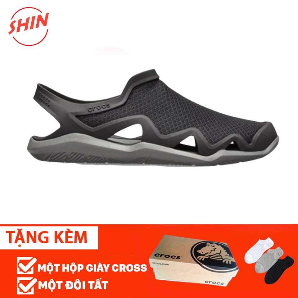 dép Cross Bít Đầu Dành Cho Nam HQ 💖FREESHIP💖Dép Cross khủng long Hottrend LN37 -lưới