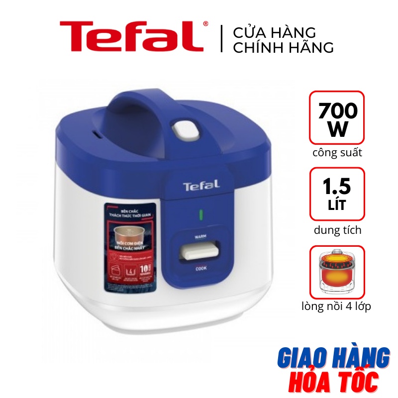 Nồi cơm điện cơ dung tích 1.5L Tefal RK361168 700W - Hàng chính hãng