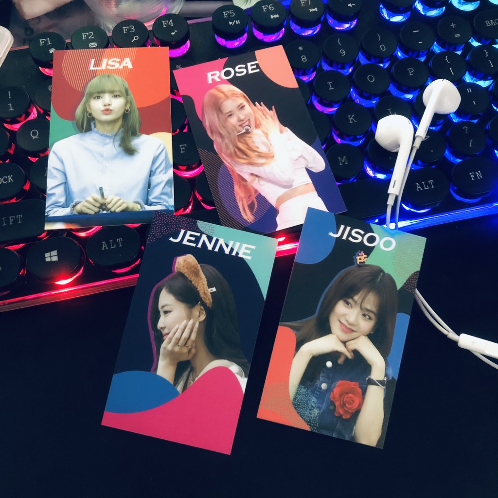 [Độc quyền] Set 4 card Blackpink data thiết kế đặc biệt bởi Kpop All Stars