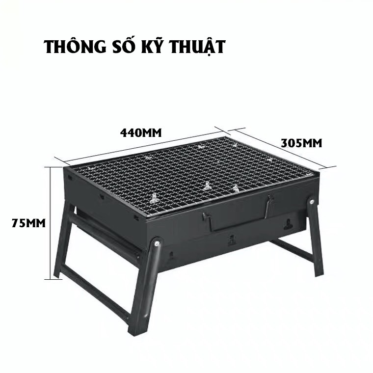 Bếp nướng than hoa không khói BBQ ngoài trời cao cấp T372