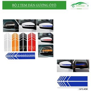 [XẢ KHO-THANH LÝ] BỘ 2 TEM DÁN GƯƠNG Ô TÔ -DECALMANGCA