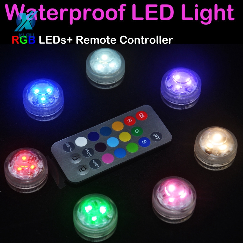 Hộp đèn LED không dây đổi màu chống nước điều khiển bằng remote cho bữa tiệc