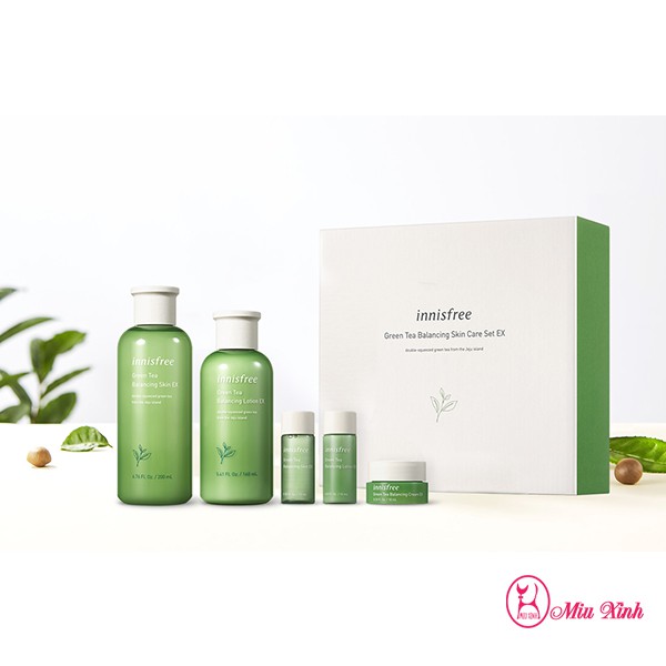 BỘ SẢN PHẨM DƯỠNG DA [INNISFREE] Green Tea Balancing Skin Care Set EX