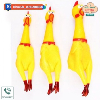 Gà bóp kêu Shrilling Chicken món quà tặng hài hước 31 cm ( VÀNG)