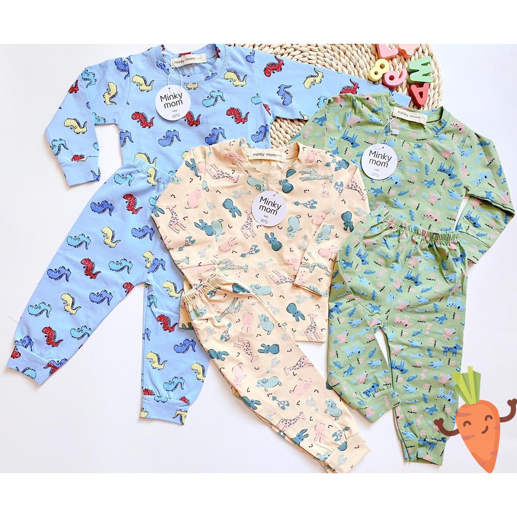 Sale !!! Bộ Dài Cotton Cao Cấp Họa Tiết Ô TÔ-Khủng Long Cho Bé (Size 6-19kg) MKM02