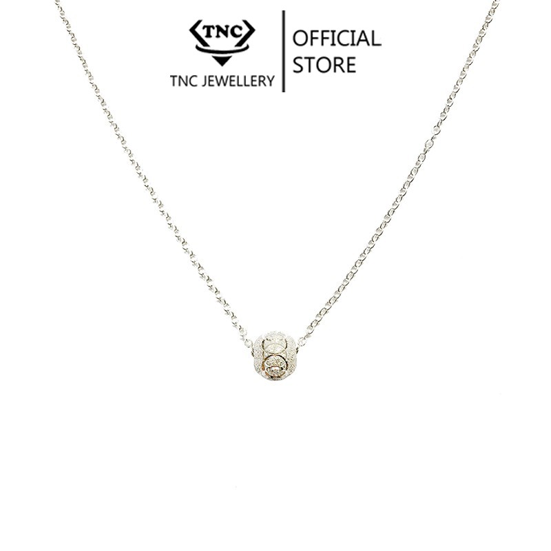 Dây Chuyền Bạc TNC JEWELLERY Mặt Quả Cầu Đính Đá Cắt Phay Cho Nữ