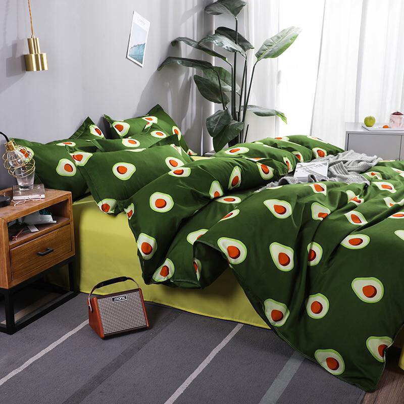 Bộ ga gối gồm 1 ga chun 2 vỏ gối nằm-vải poly cotton 1m2/1m4/1m5/1m6/1m8/2m