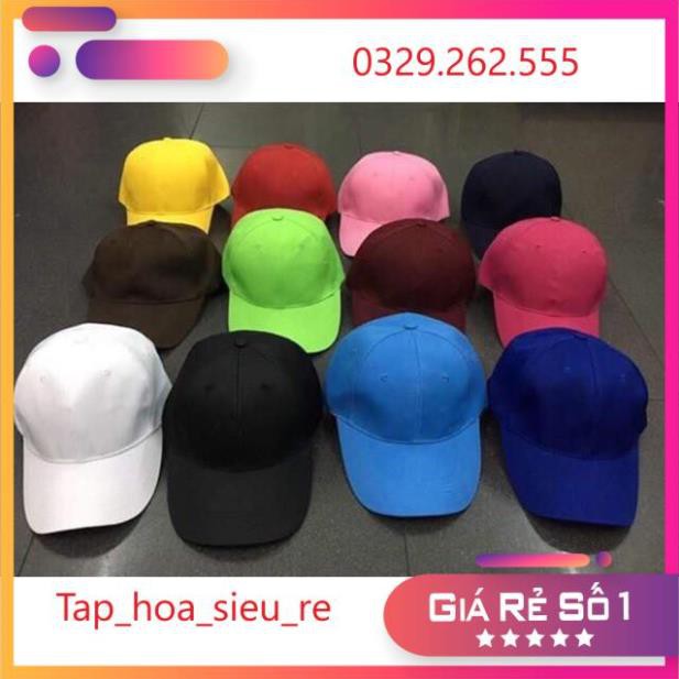 (Rẻ Vô địch) Sỉ mũ lưỡi trai trơn đủ mầu vải kaki đẹp