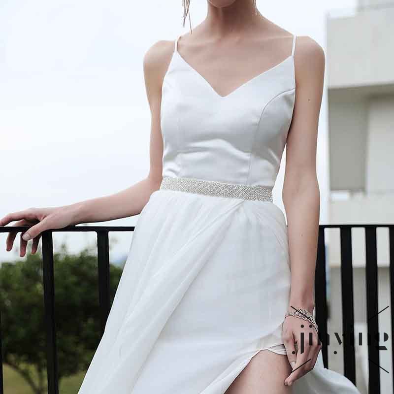 GETNOIVAS Dây đeo thắt lưng đính đá sang trọng dành cho cô dâu