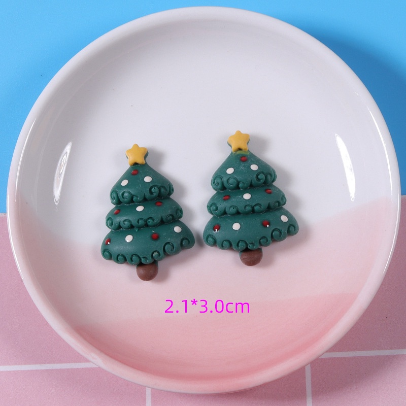 Set 10 Miếng Dán Trang Trí Ốp Điện Thoại Bằng Gel Resin Hình Ông Già Noel Diy