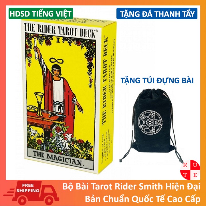 Bộ Bài Tarot Rider Smith 78 Lá Bài Xem Vận Mệnh Tương Lai Tặng Túi Nhung Đựng Bài Và Hướng Dẫn Tiếng Việt SRDER-TUI