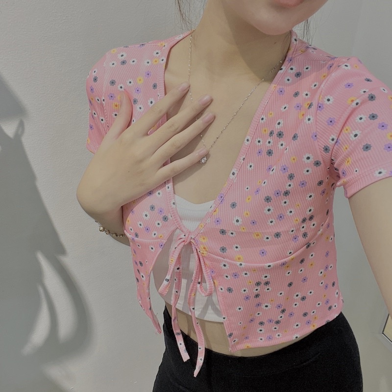 SET ÁO HOA NHÍ KÈM ÁO HAI DÂY