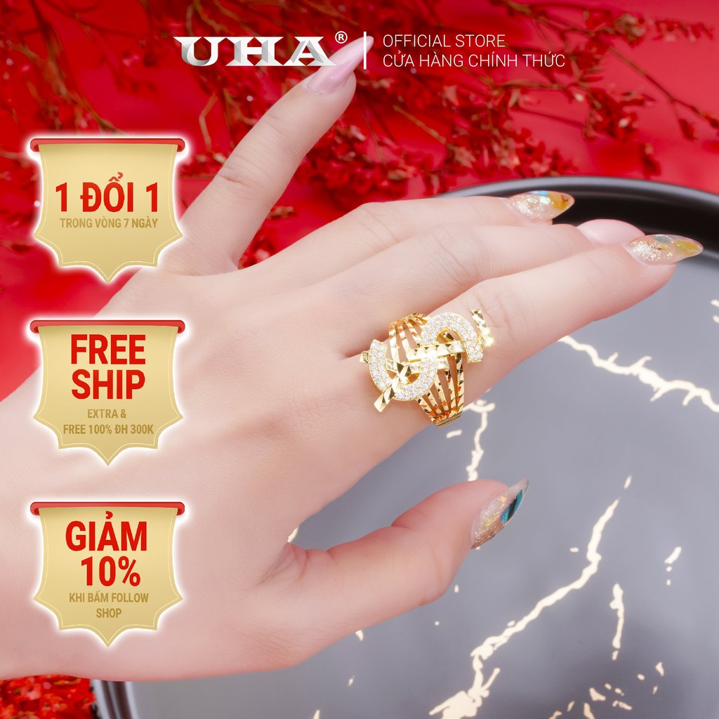 Nhẫn nữ đính xoàn N512 mạ 18k - xi kim cao cấp (giá tốt nhất)