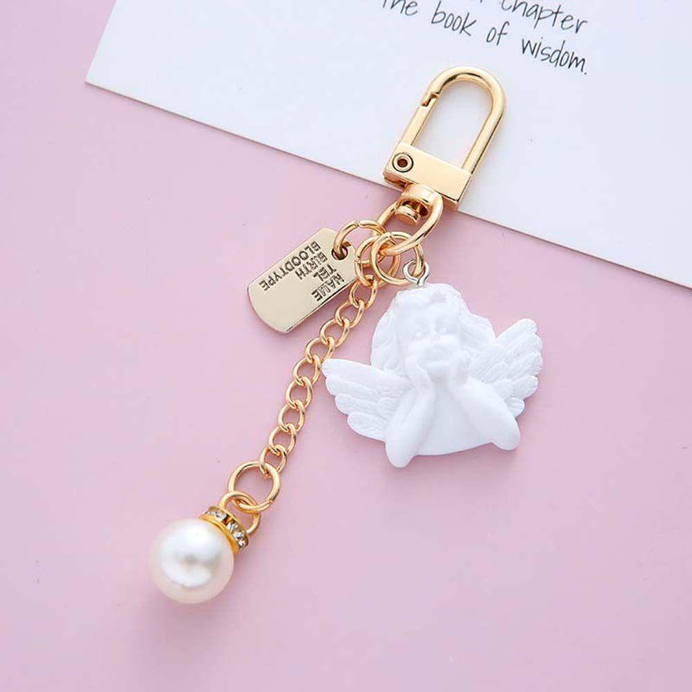 Móc Chìa Khóa Hình Thiên Thần Màu Trắng Dễ Thương