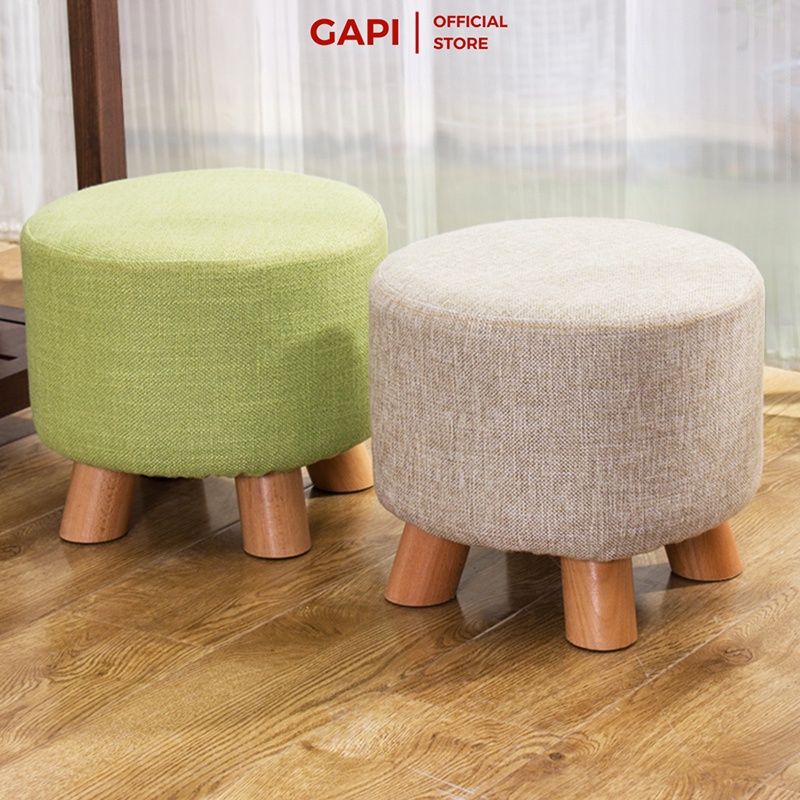 Ghế đôn sofa tròn chân gỗ sồi Gapi phong cách bắc âu - GP28