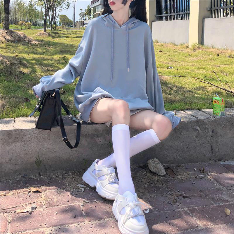 Áo Hoodie Dáng Rộng In Họa Tiết Hoạt Hình Xinh Xắn Theo Phong Cách Nhật Bản