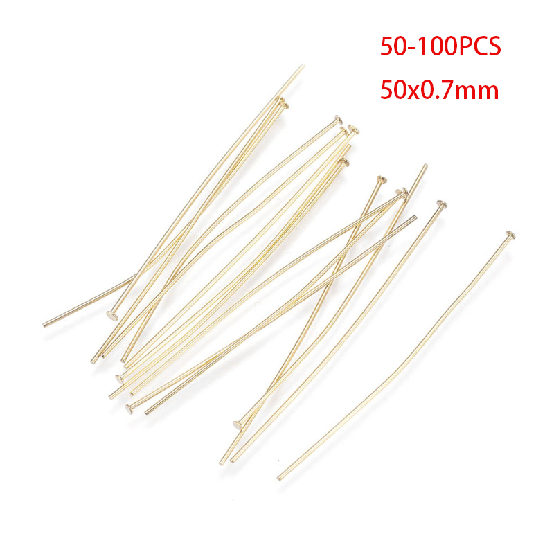 Set 50-100 ghim đầu phẳng bằng thép không gỉ 304 tiện dụng chất lượng cao 50x0.7mm