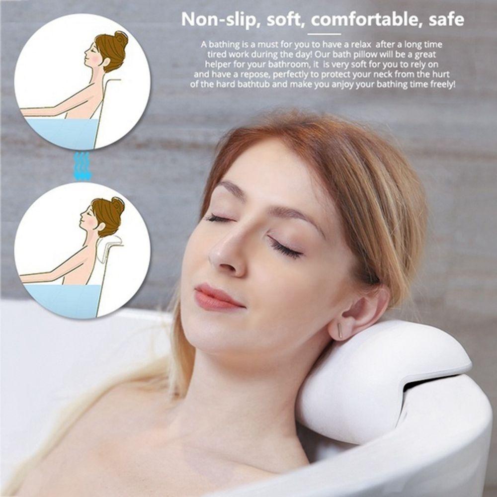 Gối Kê Cổ Bằng PU Có Giác Hút Đỡ Lưng Khi Tắm