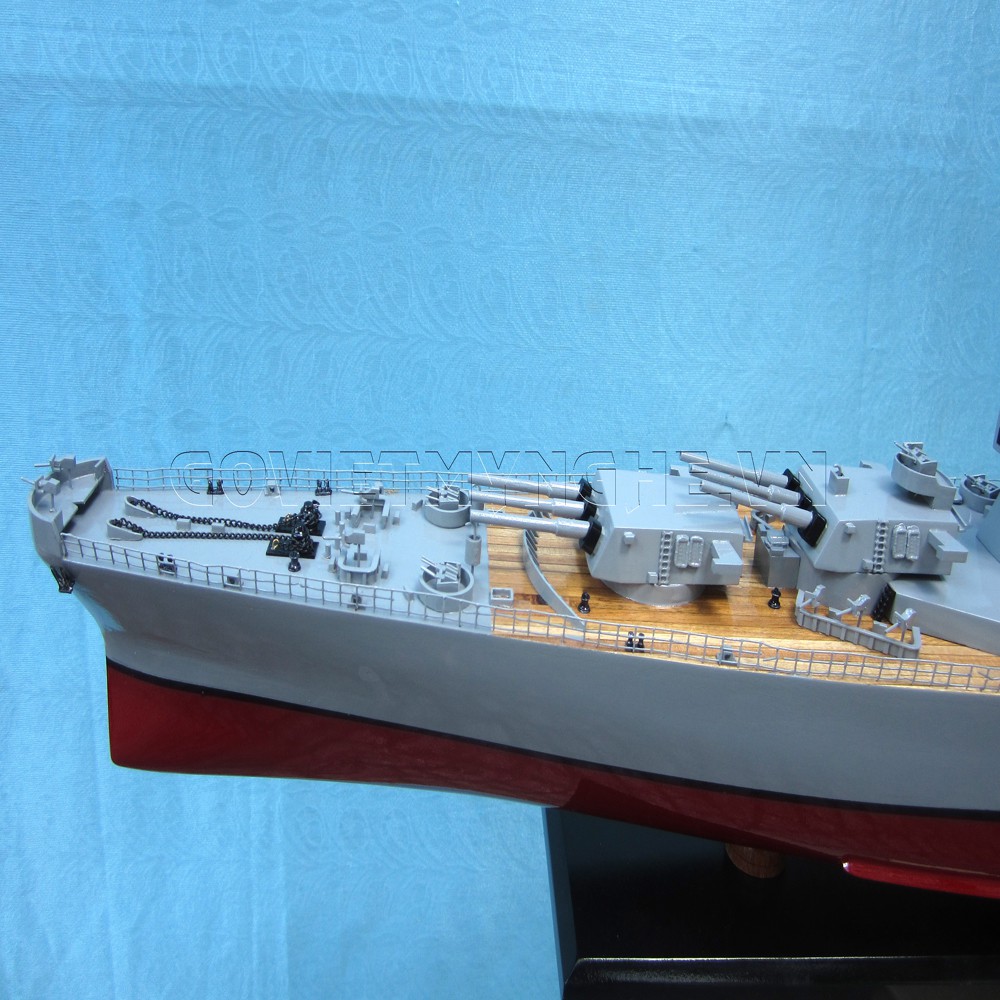 Mô Hình Tàu Hạm Đội Uss Missouri - Thân 100cm - Gỗ Sơn