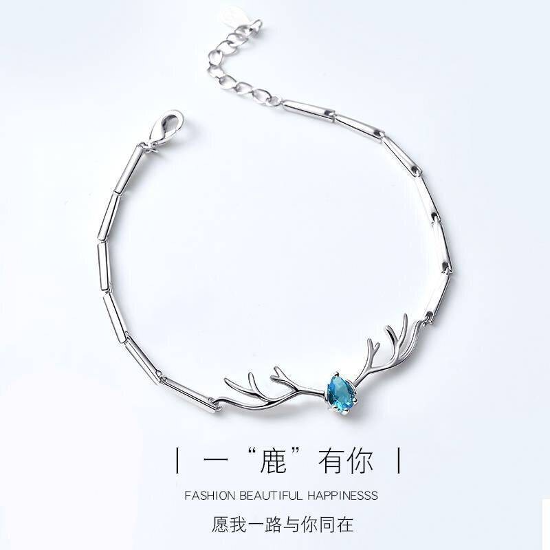 Lắc tay nữ bạc sterling không phai xu hướng mới xinh thun