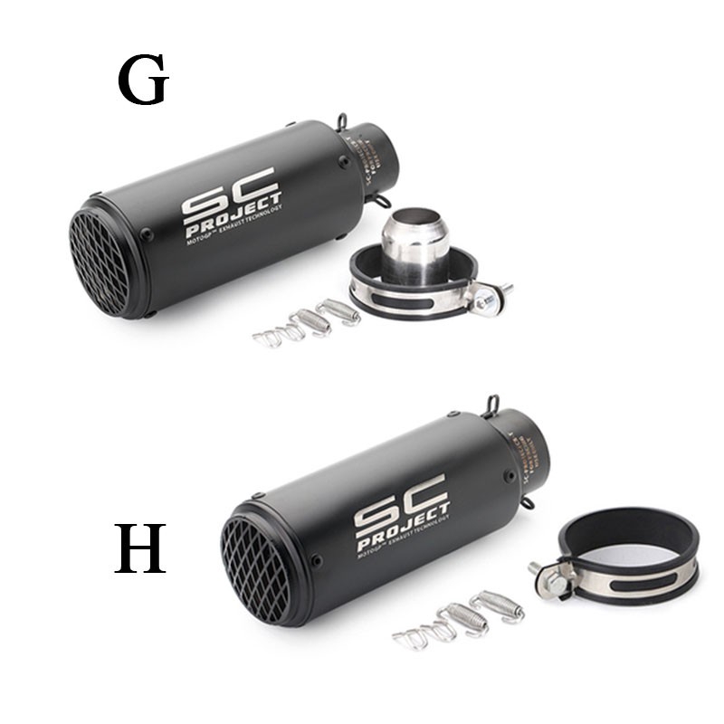 Ống Pô Xả Khí Màu Đen 51mm 60mm Cho Xe Mô Tô