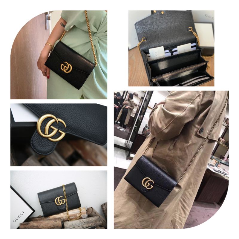 Túi cầm tay (clutch cầm tay)G.C sz20cm da bò 100% nhiều ngăn