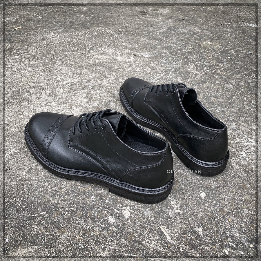 TIM®️Kendrick fullblack | Giày da công sở nam đế cao êm nhẹ