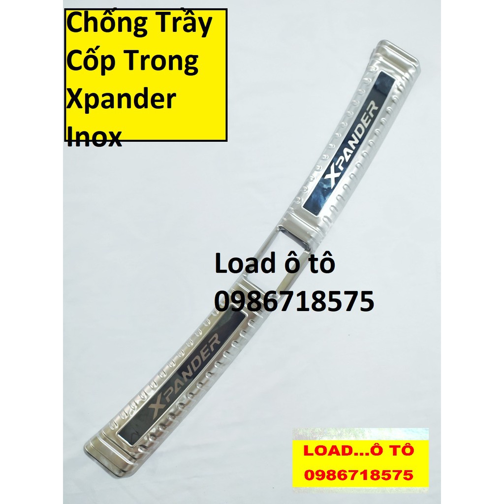 Chống trầy cốp trong ngoài Xe Mitsubishi Xpander 2022-2018, Xpander Cross (chất liệu inox) Mặt Chữ Bóng Cao Cấp