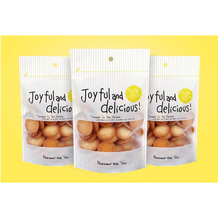 Bịch 10 Túi Zip Joy Ful And Delicious Kẻ Sọc | BigBuy360 - bigbuy360.vn