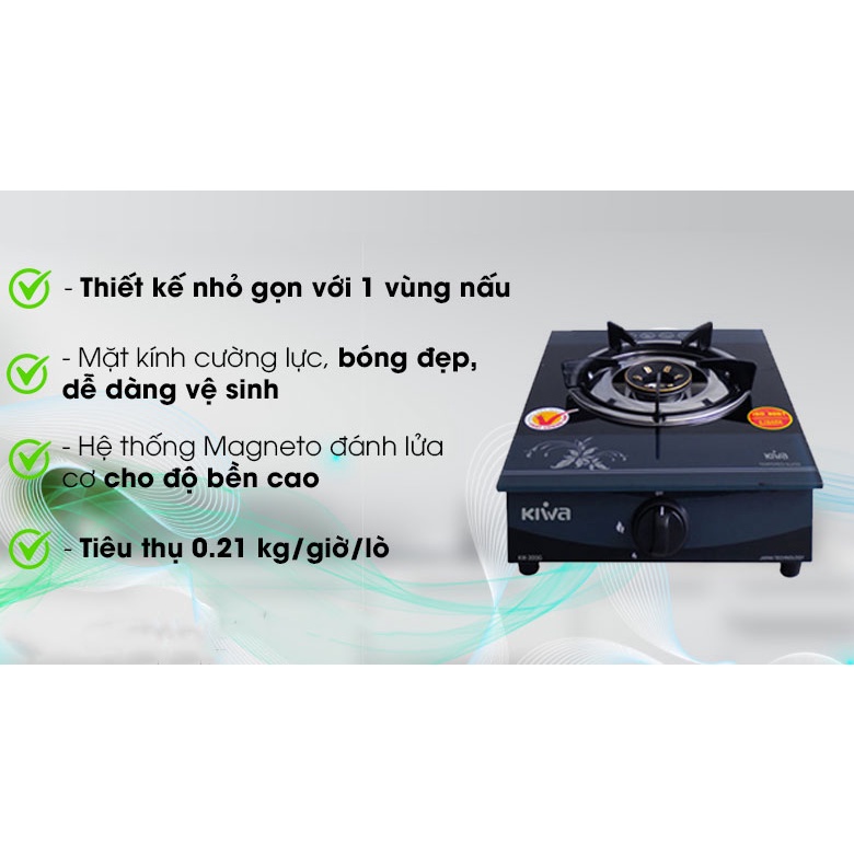 Bếp gas đơn Kiwa KW-300G-Chính Hãng trưng bày 98%-Bảo Hành 12 Tháng