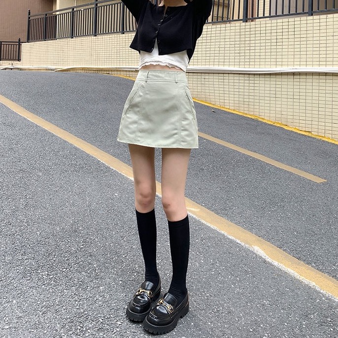 Chân Váy Chữ A Lưng Cao Màu Trơn Thời Trang 43777 | BigBuy360 - bigbuy360.vn