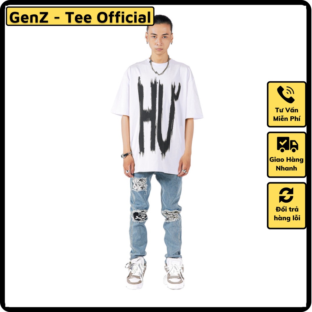 Áo chữ HƯ mặc phong cách trẻ trung, nam nữ mặc form cực đẹp