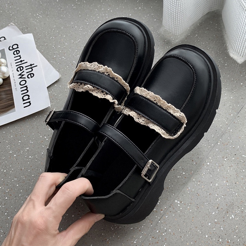 Giày Lolita Nữ Đế Cao 3cm  Quai REN Phong Cách Ulzzang Hàn Quốc  LLT009-ZOEE