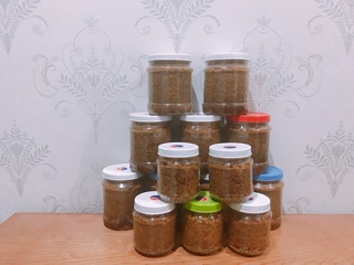 Ruốc thịt chưng mắm tép