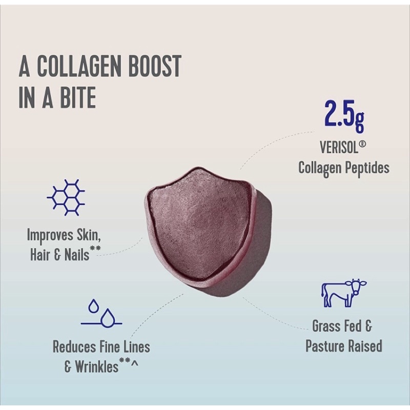 Kẹo dẻo Vital Proteins Collagen peptide vị nho 120 viên USA