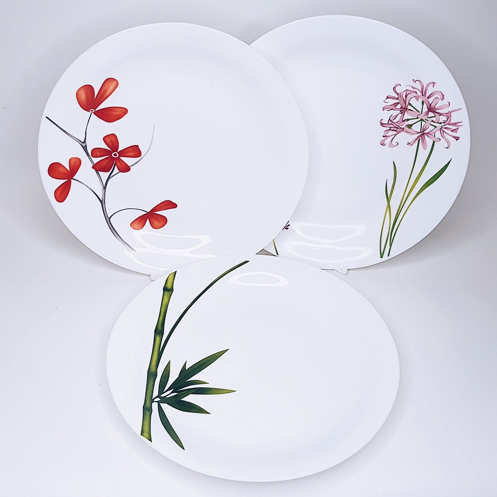 Đĩa cạn 26.5cm thủy tinh ngọc La Opala Diva xuất xứ Ấn Độ - Đĩa nông 26.5cm