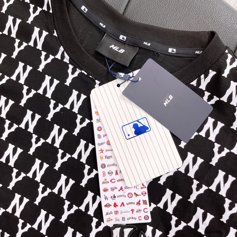⚡️[Hight Quality] - Áo Thun MLB Monogram All Over Over Fit Short Sleeve Black, Áo Tee MLB