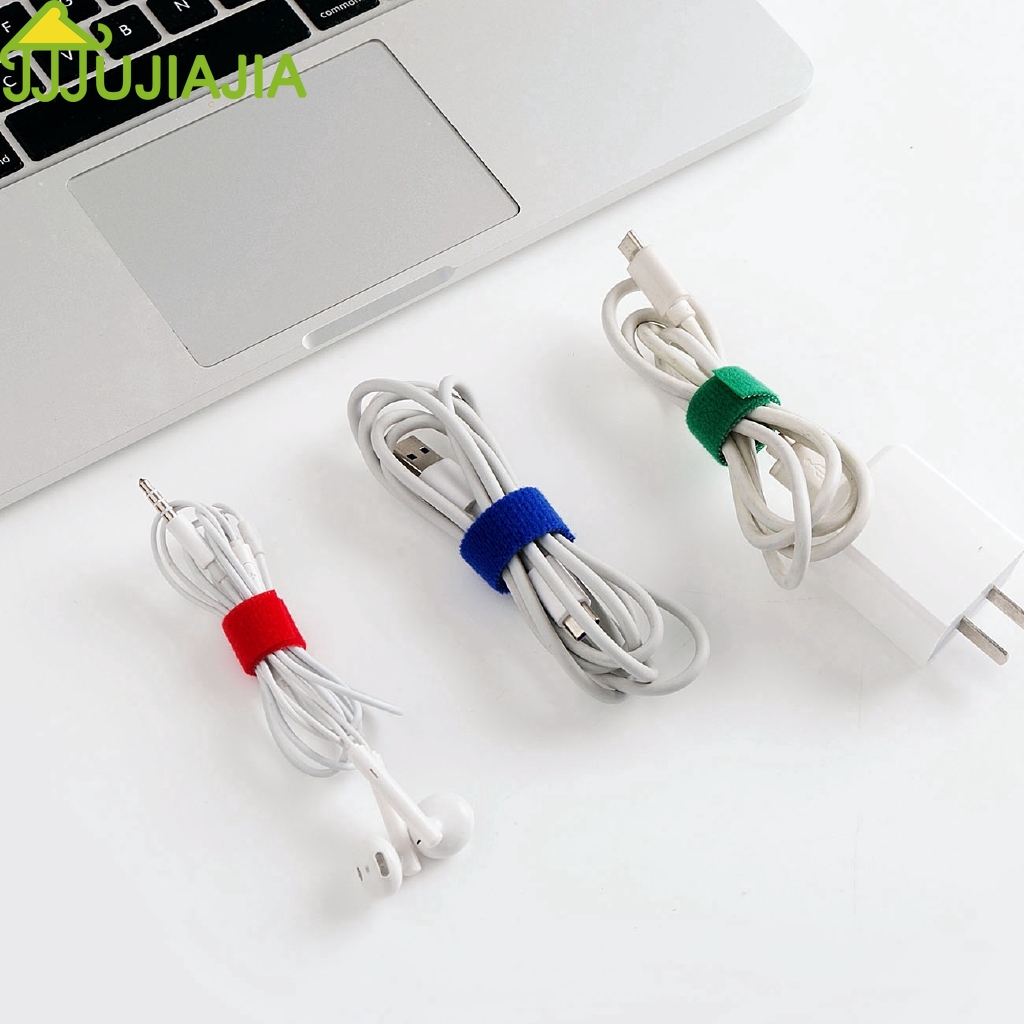Set 3 Cuộn/10 Dây Quấn Cố Định Cáp Sạc JUJIAJIA Có Quai Dán Tiện Dụng