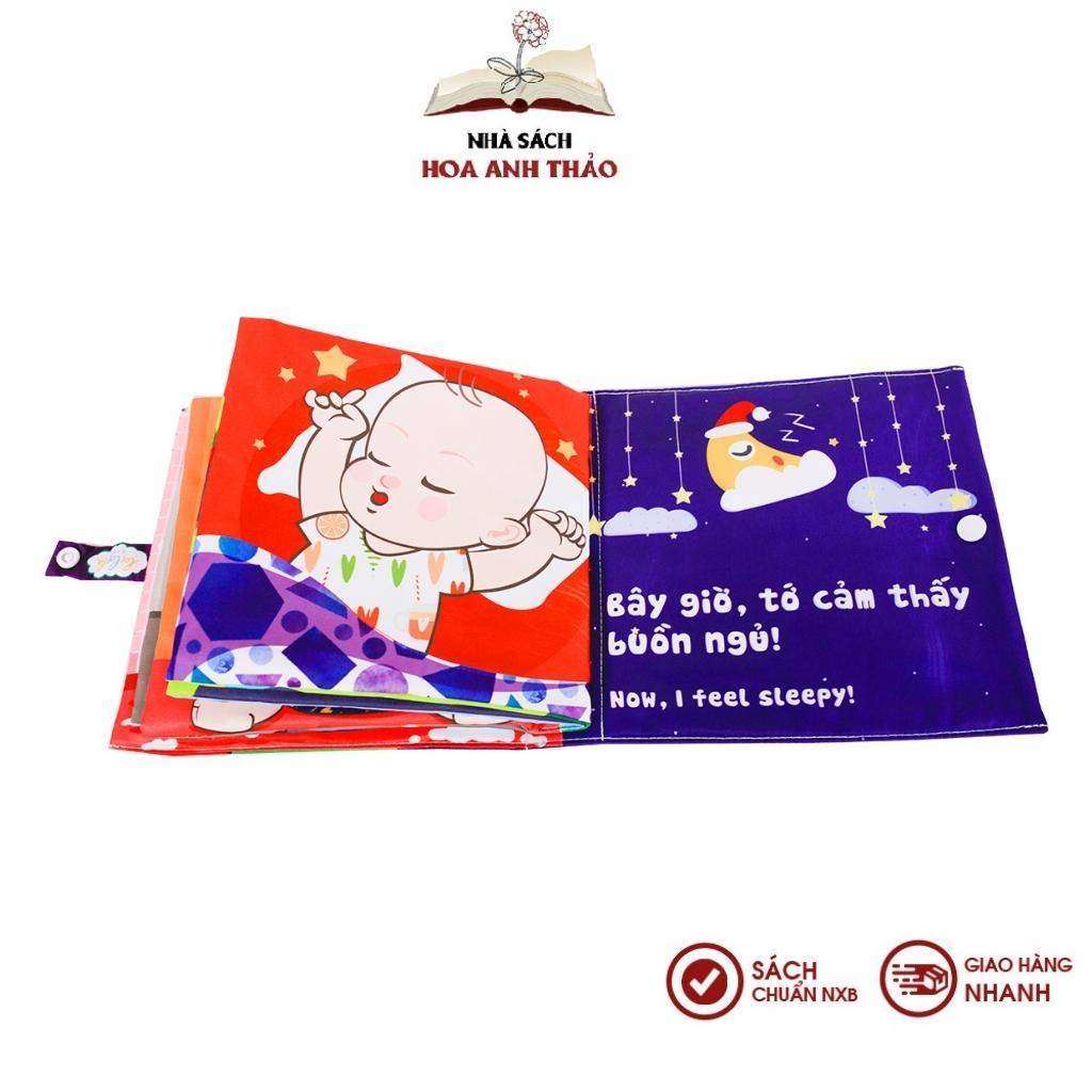 Sách vải Lalala baby song ngữ đa tương tác Bé cảm thấy thế nào?