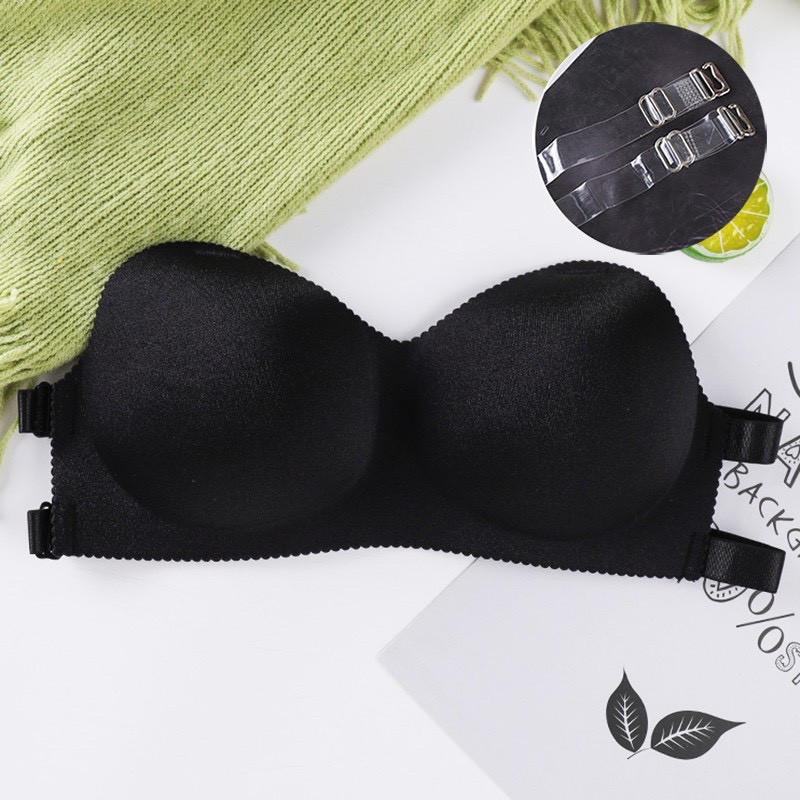 Áo bra không dây su đệm bàn tay nâng ngực