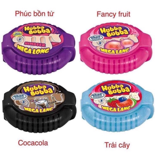 💋 KẸO SINGUM CUỘN HUBBA BUBBA 180cm