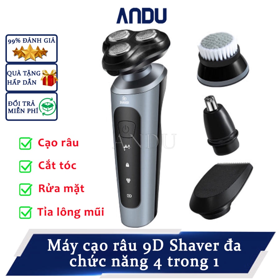 Máy Cạo Râu Đa Năng Shaver SK1588 Cạo Không Đau Rát, Thông Minh Chống Nước