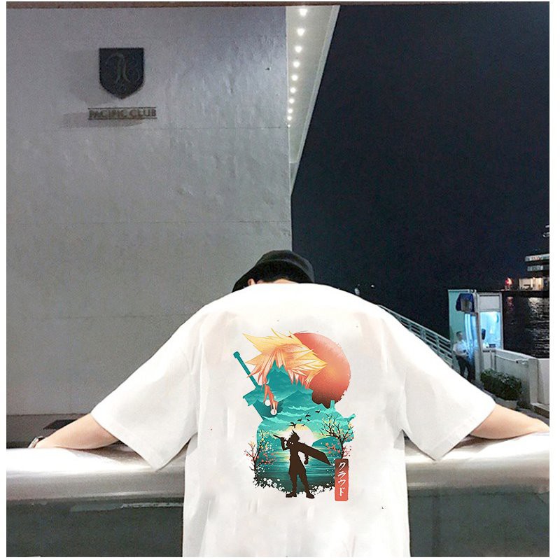 Áo thun unisex tay lỡ form rộng họa tiết cá tính vải dày mịn 2020T2671