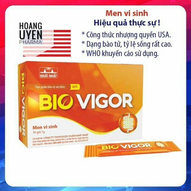 MEN VI SINH BIO VIGOR (NHẤT NHẤT) HỘP 10 GÓI